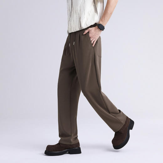 GXG男装【含莱赛尔】26夏季时尚舒适松紧腰系绳男式直筒休闲裤K&C 商品图1