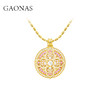 GAONAS高纳仕 镜花宝相中式贵气金色圆项链11918XGO 商品缩略图1
