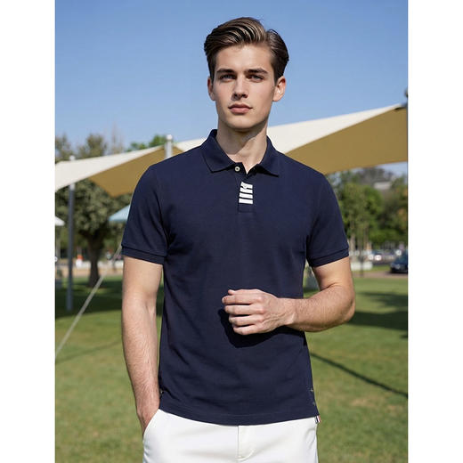 夏季新款男士短袖修身休闲polo衫薄款时尚潮流百搭上衣   XLM-CM8687156 商品图4