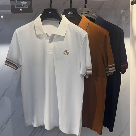 品质翻领刺绣短袖POLO衫撞色短袖男士休闲夏季新款时尚T恤   XLM-CAC8687203 商品图5