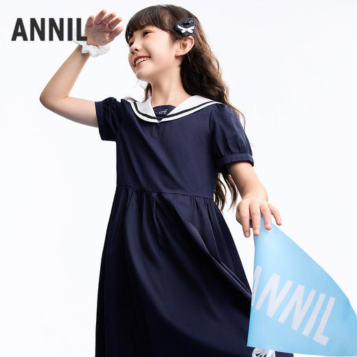 女童短袖连衣裙夏季新款安奈儿童装EG623549 商品图0