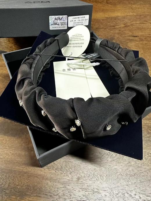 F031813细软塌救星赵露丝同款海瑟薇钉钻褶皱休闲百搭发箍 商品图5