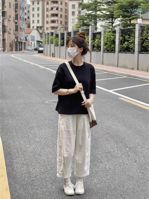 二店y 新疆棉600g重磅美式纯棉情侣款短袖T恤 商品图4