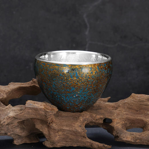 子佩集【波澜妙趣】S999银摆件【CHABEI0001058】茶具品茗杯锤纹原创作品2509 商品图5