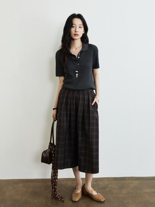 夏日老钱真丝羊绒短袖毛衫 FCG1WST047 商品图9