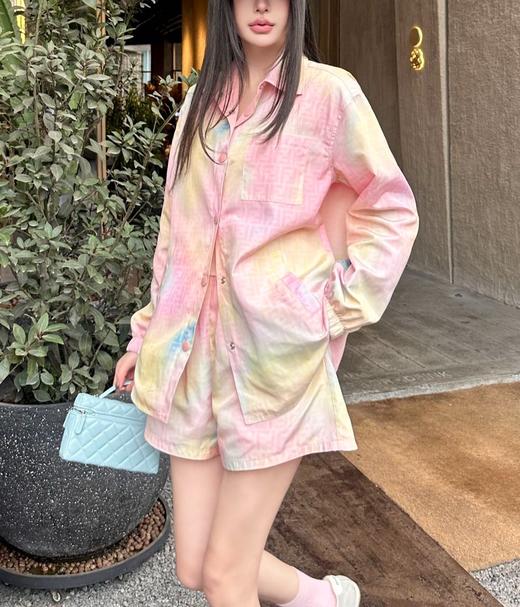 女款双面穿晕染外套短裤套装fe011 商品图5