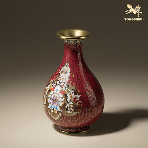 铜师傅《玉壶春(景泰蓝)》客厅紫铜花瓶摆件 家居装饰工艺礼品 商品图3