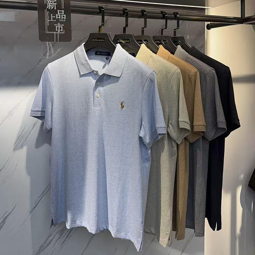 男士休闲POLO衫商务通勤短袖纯色100%纯棉上衣   XLM-CM8687152 商品图7