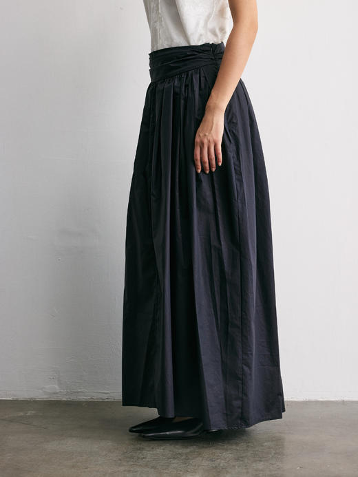 YANYI CHANG｜91880531 腰部抽褶量感半裙 [ 黛墨黑 ] 商品图4