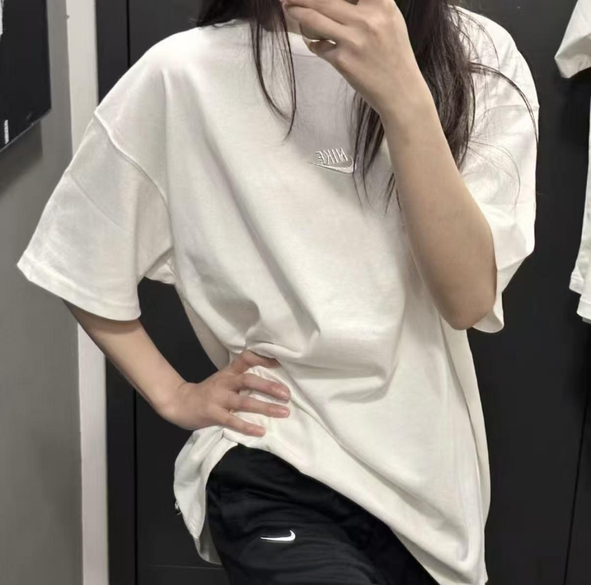 外贸工厂订单余！ 经典款 刺绣logo短袖T恤情侣款！