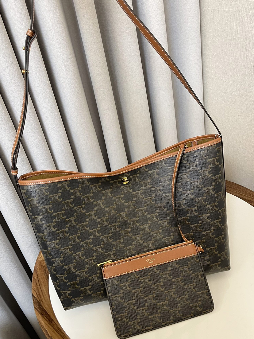 ce凯旋门老花托特包购物袋