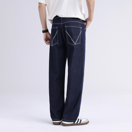 GXG男装【含桑蚕丝】26夏季简约休闲水洗直筒经典百搭男式牛仔裤K&C 商品图3