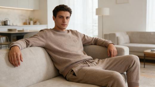 【棉合成绵羊绒空气层外穿】SCHIESSER德国舒雅高端铂雅男士时尚外穿单件上衣 单裤99/25235U  99/25407P 商品图8