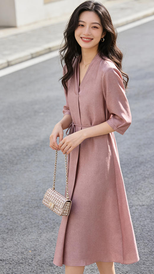 设计风重磅桑蚕丝连衣裙 商品图4