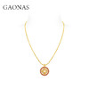 GAONAS高纳仕 镜花宝相中式贵气金色圆项链11918XGO 商品缩略图2