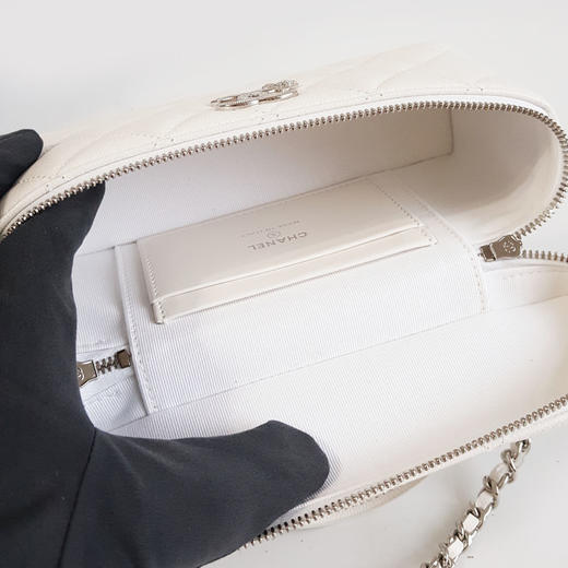 【闲置】CHANEL香奈儿AP4854 B21489 1060125B白色银扣荔枝牛皮星星LP盒子包手提单肩包女士160326AK30 商品图9