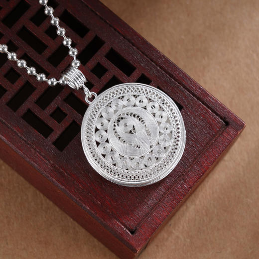 子佩集S990【守护神】套链太阳鼓项链【KLTYGDZ28】花丝2509 商品图4