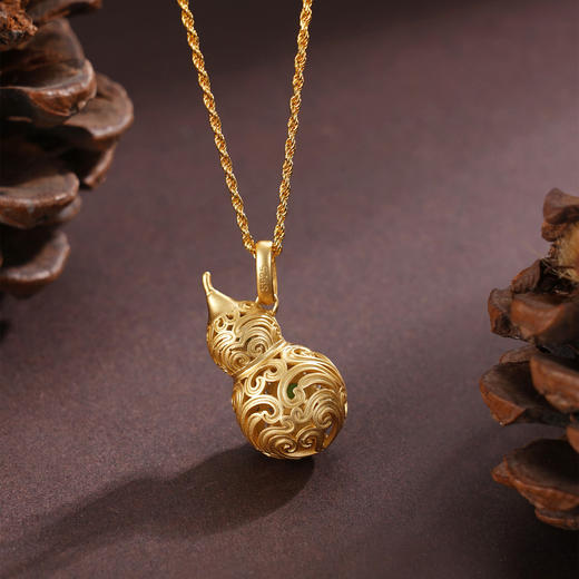 子佩集S925银【福禄倾心】套链【DZ05165】纯银古法银项链葫芦镀金2509 商品图2