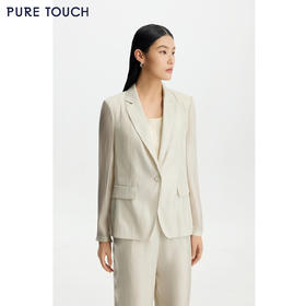 商场同款PURE TOUCH 26春夏新款水银纱西装外套微收腰珠光西服女