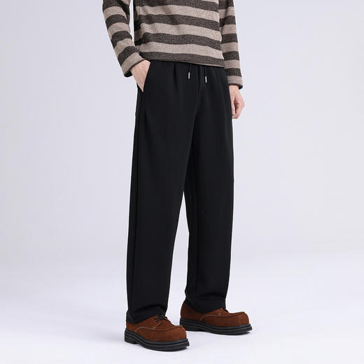 GXG男装【含莱赛尔】26夏季时尚舒适松紧腰系绳男式直筒休闲裤K&C 商品图7