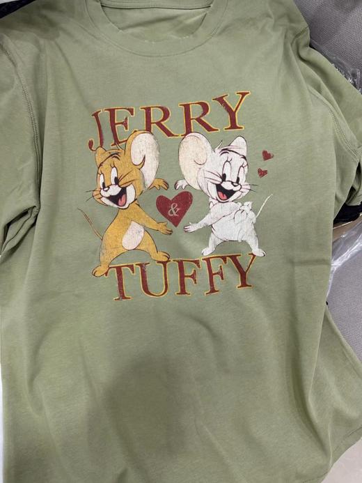 F0318114新品猫和老鼠联名系列斑驳洗旧棉质短袖T恤 商品图13