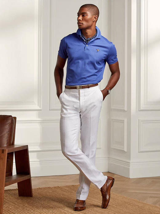 THS-限时 RL马球家 男士翻领网眼柔软短袖polo 3色 AH2514 商品图2