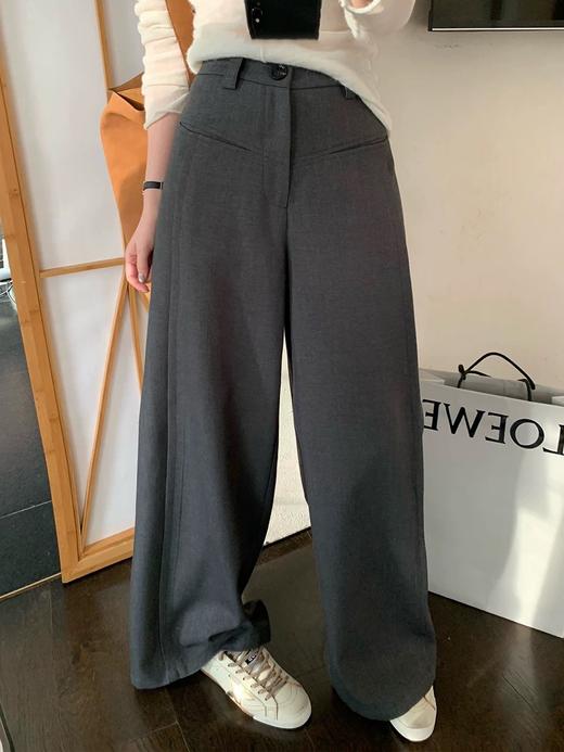 热门款~高级感设计感阔腿西装裤 商品图0