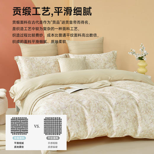 60支超柔天丝棉印花拆件(浪漫花林-黄) 商品图3