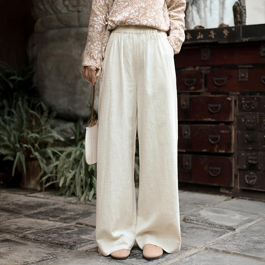 （3-5天发货） 苎麻棉阔腿裤 商品图8