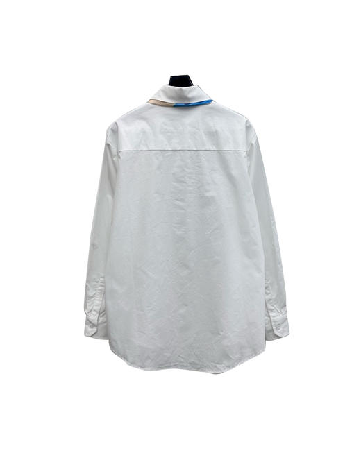 女款丝巾全棉长袖衬衫ba008 商品图1