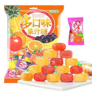 可康（cocon）多口味水果汁硬糖 约80颗350g 进口儿童休闲出游零食 结婚喜糖果 /休闲食品 /糖果 /混合糖果 商品图2