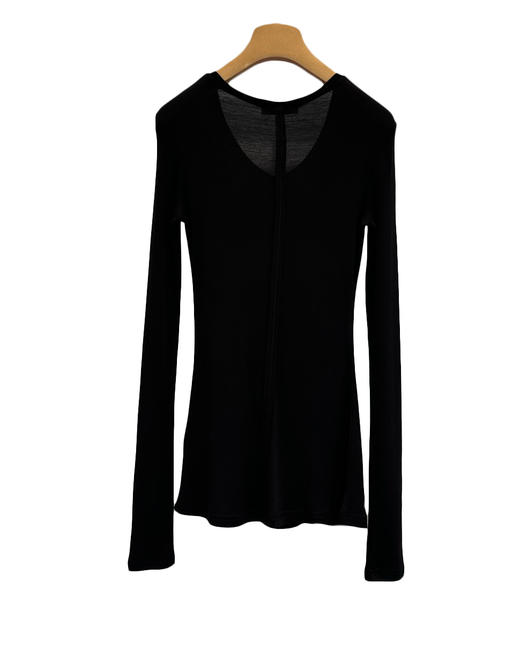 女款丝质羊毛v领打底衫he017 商品图1