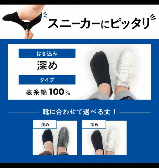 五双一卖 日单元单 男士船袜防滑不掉跟透气跟脚隐形袜 PJ080 商品图5