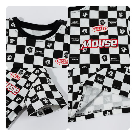 迪士尼妙趣之旅宽松米奇花版短袖T恤222DS0573 商品图4