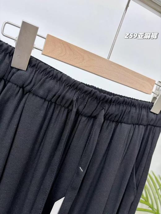F0318130春夏新款女士高腰天丝亚麻弯刀裤遮肉显瘦休闲裤 商品图14