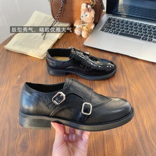 【新款英伦风乐福鞋】内里透气，四季都可穿！低跟舒适行走一天不累脚！随手搭配针织裙、西装外套、牛仔裤都好看！【KH-J】 商品图3