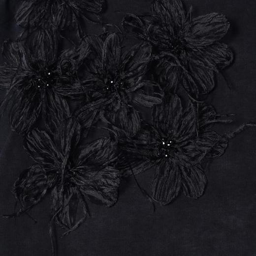 26T137SDSA男装2026新款高贵轻奢高街重工立体花朵短袖T恤显瘦百搭上衣 商品图3