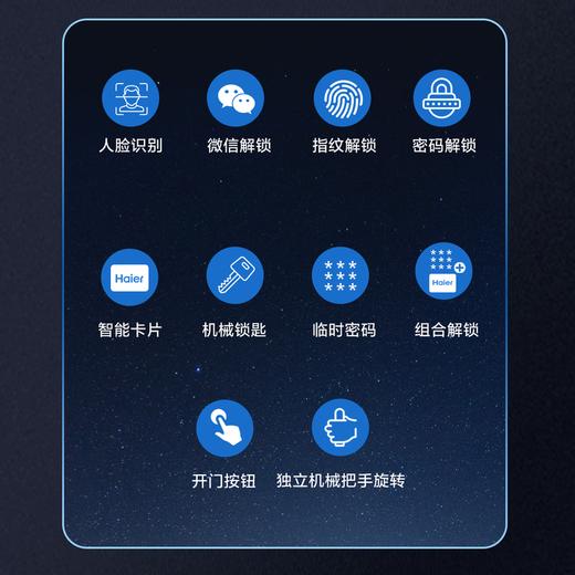 海尔智能门锁电子锁密码锁指纹锁人脸识别内外双摄M48pro 商品图5