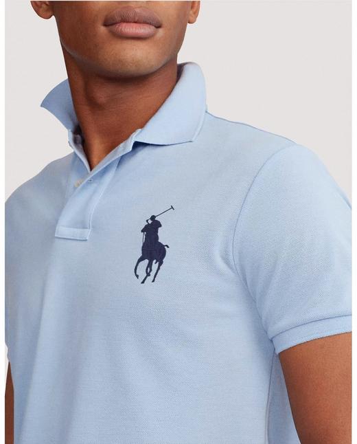 点此购买 拉夫劳伦夏季男女款大马球LOGO图案立体刺绣网眼棉翻领短袖Polo衫 ggd 342645 商品图3