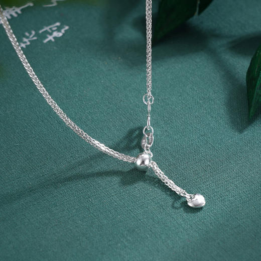 子佩集S990银【年年有余】套链【QFDZ029】儿童花丝长命锁项链2509 商品图5