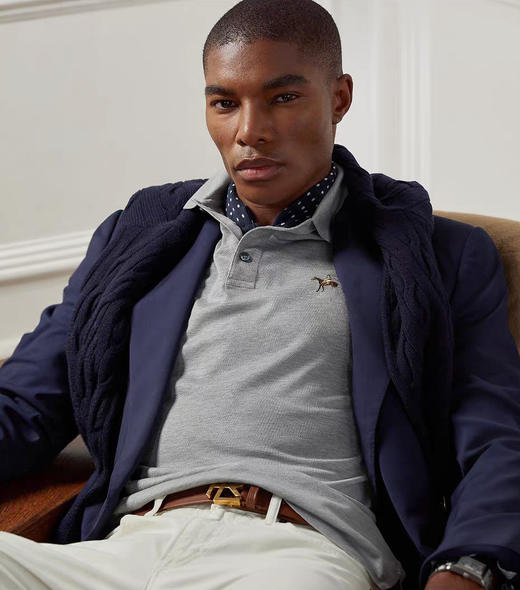 THS-限时 RL马球家 男士翻领网眼柔软短袖polo 3色 AH2514 商品图1