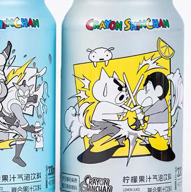 蜡笔小新柠檬果汁气泡饮料330ml 商品图3