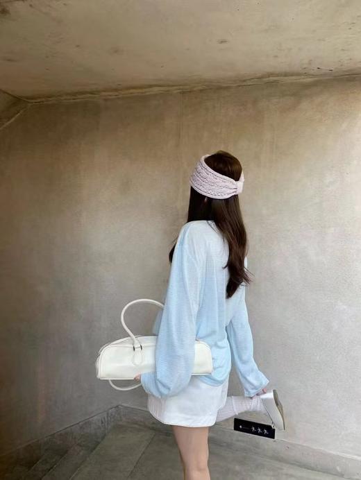 F031883夏日氧气薄荷蓝~ 新款法式莱赛尔天丝面膜t长袖上衣 商品图11