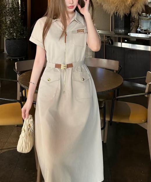 女款腰带短袖连衣裙zh017 商品图3