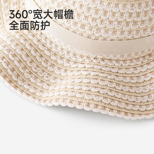 【商场同款】英氏儿童帽子女童草帽夏季度假旅游休闲遮阳帽 商品图2