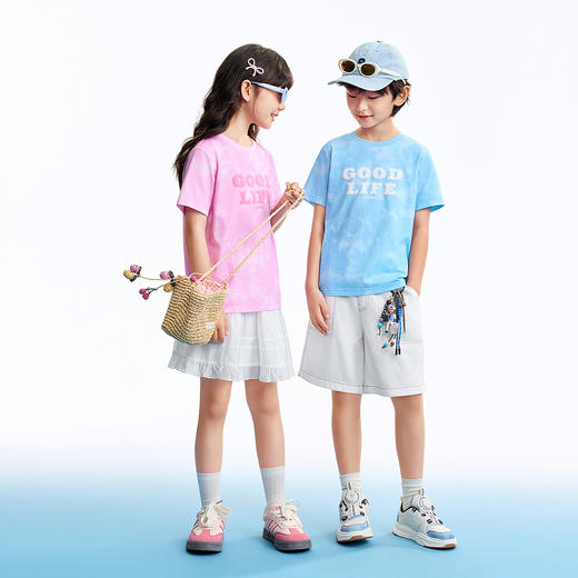 男女童圆领短袖针织衫夏季新款安奈儿童装EM621635 商品图3