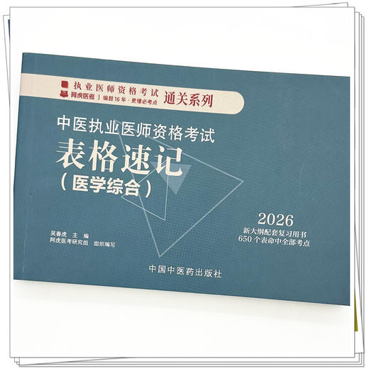 2026年中医执业医师资格考试表格速记 中国中医药出版社 中医职业医师考试参考用书口袋书画重点复习书籍新大纲 吴春虎 主编 商品图3