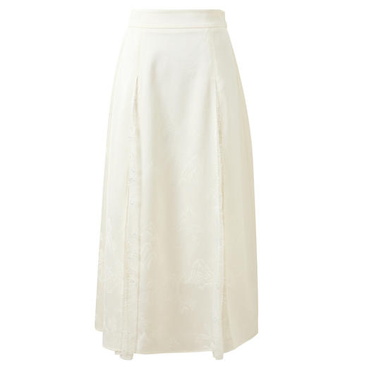 三彩【白云深处】2026夏季新款新中式高腰半身裙蕾丝A字裙长裙C 商品图4