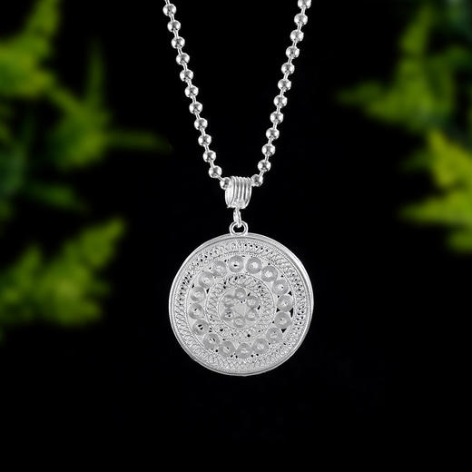 子佩集S990【守护神】套链太阳鼓项链【KLTYGDZ28】花丝2509 商品图3