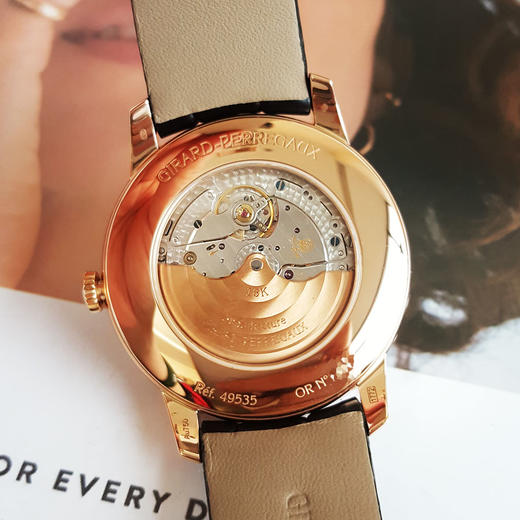 【95新】Girard-Perregaux 芝柏49535D52A1A1-BK6A自动机械机芯日期、星期、月份显示40MM（男款）1966系列18K玫瑰金；镶嵌钻石表圈090326TJ40 商品图6